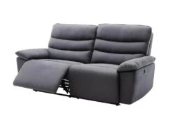 BLAKE Canape 3 Places Dont 2 Relax Electrique - Tissu Gris - L 206 X P 96 X H 100 Cm -Deco.fr Soldes Boutique canape 12580047