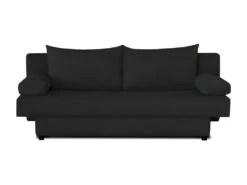 Banquette Convertible PIRY 3 Places - Tissu Noir - Classique - L 187 X P 88 Cm