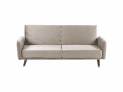 Canapé Convertible 3 Places En Velours Taupe SENJA 8 Canapé Convertible 3 Places En Velours Taupe SENJA -Deco.fr Soldes Boutique canape 12594561