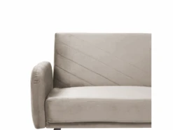 Canapé Convertible 3 Places En Velours Taupe SENJA 11 Canapé Convertible 3 Places En Velours Taupe SENJA -Deco.fr Soldes Boutique canape 12594567