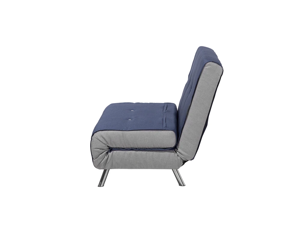 Banquette Convertible 1 Place En Tissu Bleu FARRIS 7 Banquette Convertible 1 Place En Tissu Bleu FARRIS – Image 7