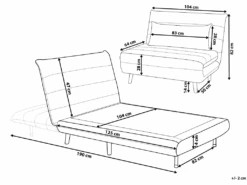 Banquette Convertible 1 Place En Tissu Noir SETTEN -Deco.fr Soldes Boutique canape 12665461 1