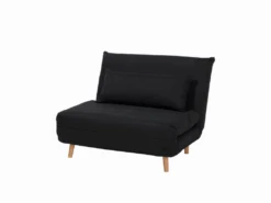 Banquette Convertible 1 Place En Tissu Noir SETTEN -Deco.fr Soldes Boutique canape 12665465 1