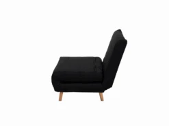 Banquette Convertible 1 Place En Tissu Noir SETTEN -Deco.fr Soldes Boutique canape 12665467 1