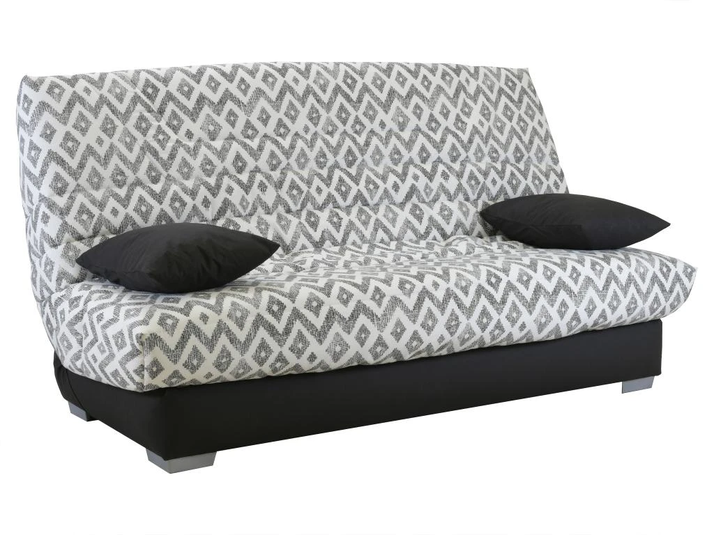 Canapé Convertible Clic-clac En Tissu Avec Matelas BULTEX Imprimé Losanges TULSA 2 Canapé Convertible Clic-clac En Tissu Avec Matelas BULTEX Imprimé Losanges TULSA – Image 2