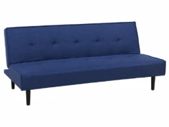 Canapé Convertible 3 Places En Tissu Bleu Marine VISBY 14 Canapé Convertible 3 Places En Tissu Bleu Marine VISBY -Deco.fr Soldes Boutique canape 12692573