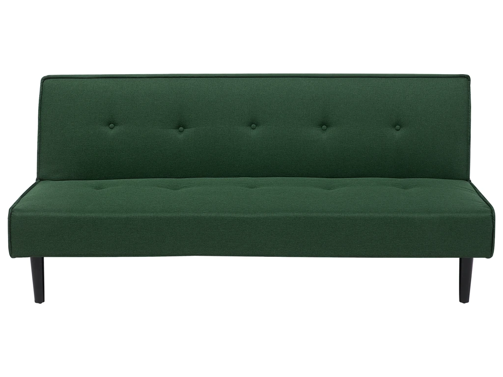 Canapé Convertible 3 Places En Tissu Vert Foncé VISBY 2 Canapé Convertible 3 Places En Tissu Vert Foncé VISBY – Image 2
