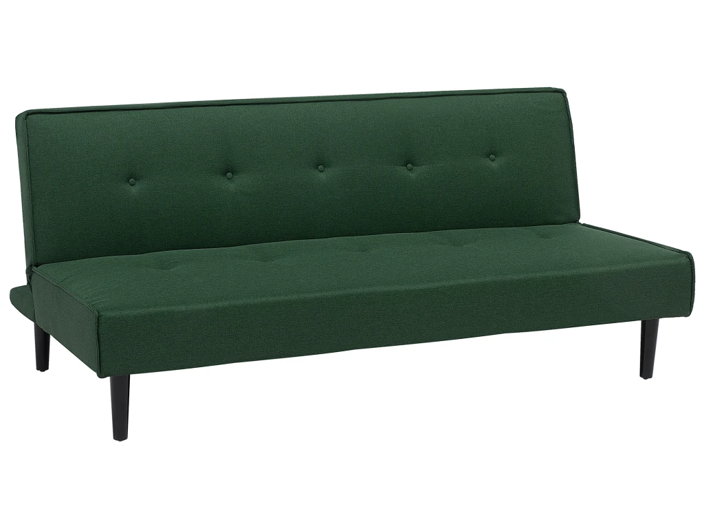 Canapé Convertible 3 Places En Tissu Vert Foncé VISBY 5 Canapé Convertible 3 Places En Tissu Vert Foncé VISBY – Image 5