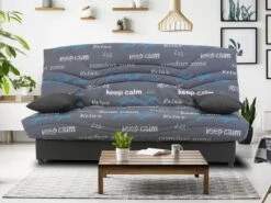 Canapé Convertible Clic-clac En Tissu Avec Coffre De Rangement Imprimé Good Night SALOON -Deco.fr Soldes Boutique canape 12697317