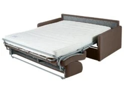 Canapé 4 Places Convertible Express En Tissu CALIFE - Marron- Couchage à Lattes Larges 160 Cm - Matelas 14 Cm 18 Canapé 4 Places Convertible Express En Tissu CALIFE - Marron- Couchage à Lattes Larges 160 Cm - Matelas 14 Cm -Deco.fr Soldes Boutique canape 13017061