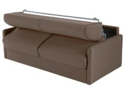 Canapé 4 Places Convertible Express En Tissu CALIFE - Marron- Couchage à Lattes Larges 160 Cm - Matelas 14 Cm 16 Canapé 4 Places Convertible Express En Tissu CALIFE - Marron- Couchage à Lattes Larges 160 Cm - Matelas 14 Cm -Deco.fr Soldes Boutique canape 13017065