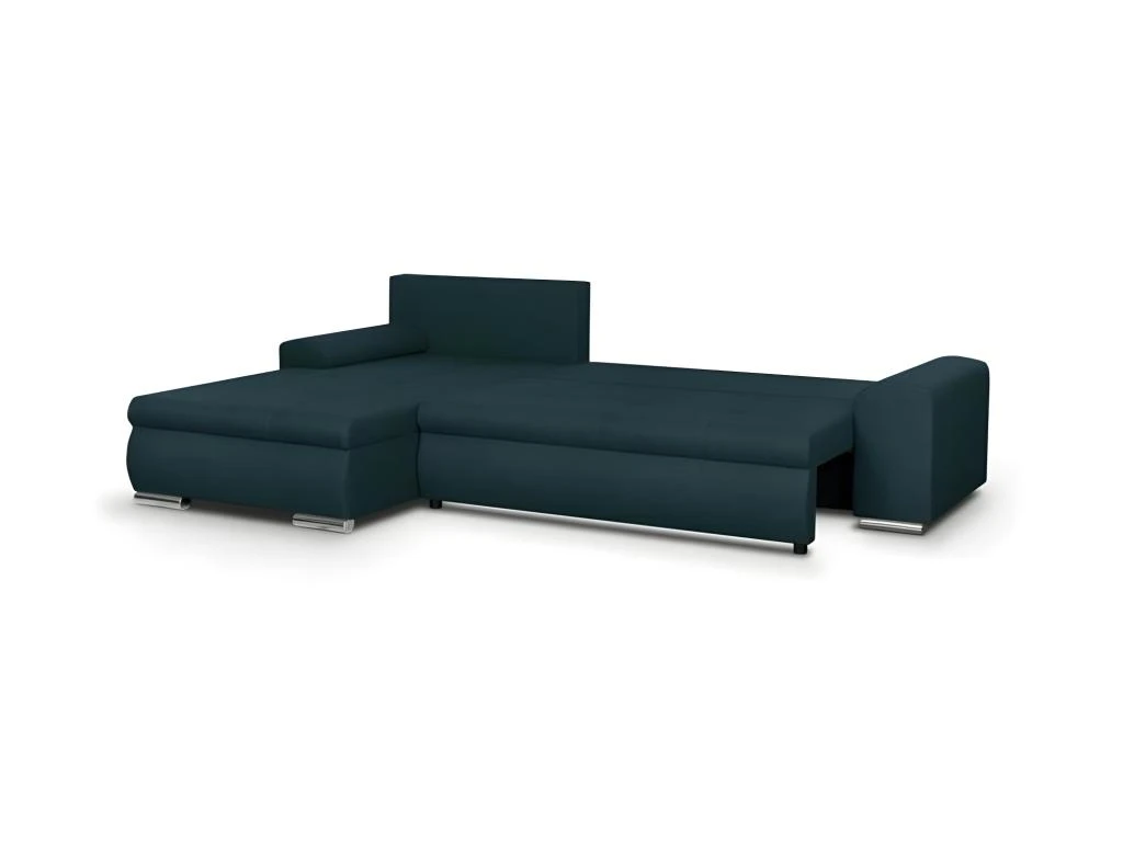 Canape Dangle Convertible Reversible + Coffre De Rangement - Tissu Bleu - L 289 X P 94/188 X H 88 Cm - INDIAN 3 Canape Dangle Convertible Reversible + Coffre De Rangement - Tissu Bleu - L 289 X P 94/188 X H 88 Cm - INDIAN – Image 3