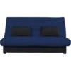 Banquette Clic Clac - Tissu Indigo + 2 Coussins Noir - L 194 X P 98 X H 100 Cm - Made In France - ROXI -Deco.fr Soldes Boutique canape 13160023