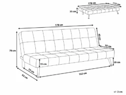 Canapé Convertible 3 Places En Velours Gris Et Rouge OLSKER -Deco.fr Soldes Boutique canape 13170717