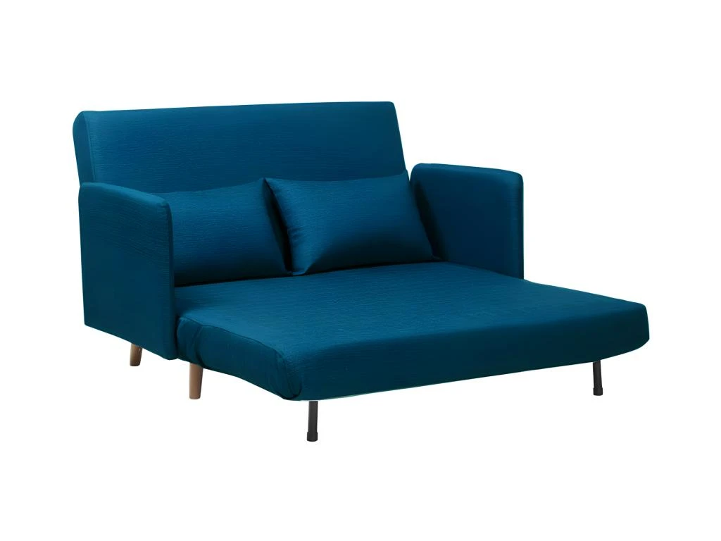 Belushi - Canapé Convertible 2 Places En Tissu (L120cm) - Couleur - Bleu 6 Belushi - Canapé Convertible 2 Places En Tissu (L120cm) - Couleur - Bleu – Image 6