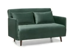 Belushi - Canapé Convertible 2 Places En Velours (L120cm) - Couleur - Vert Forêt