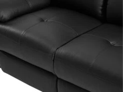 Canapé 2 Places Relax En Cuir Noir VINETA -Deco.fr Soldes Boutique canape 13484681