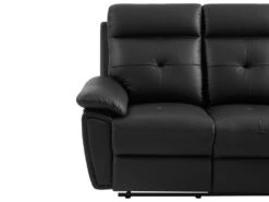 Canapé 2 Places Relax En Cuir Noir VINETA -Deco.fr Soldes Boutique canape 13484693