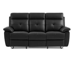 Canapé 3 Places Relax En Cuir Noir VINETA -Deco.fr Soldes Boutique canape 13484713