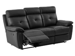 Canapé 3 Places Relax En Cuir Noir VINETA -Deco.fr Soldes Boutique canape 13484735