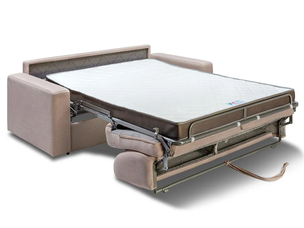 Canapé 3 Places Convertible Express En Tissu Beige COGLIO 3 Canapé 3 Places Convertible Express En Tissu Beige COGLIO – Image 3
