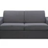 Canapé 3 Places Convertible Express En Tissu Gris Anthracite COGLIO