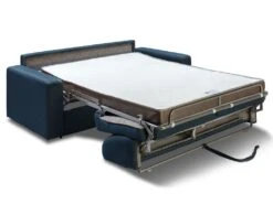 Canapé 3 Places Convertible Express En Tissu Bleu Nuit COGLIO -Deco.fr Soldes Boutique canape 13557101