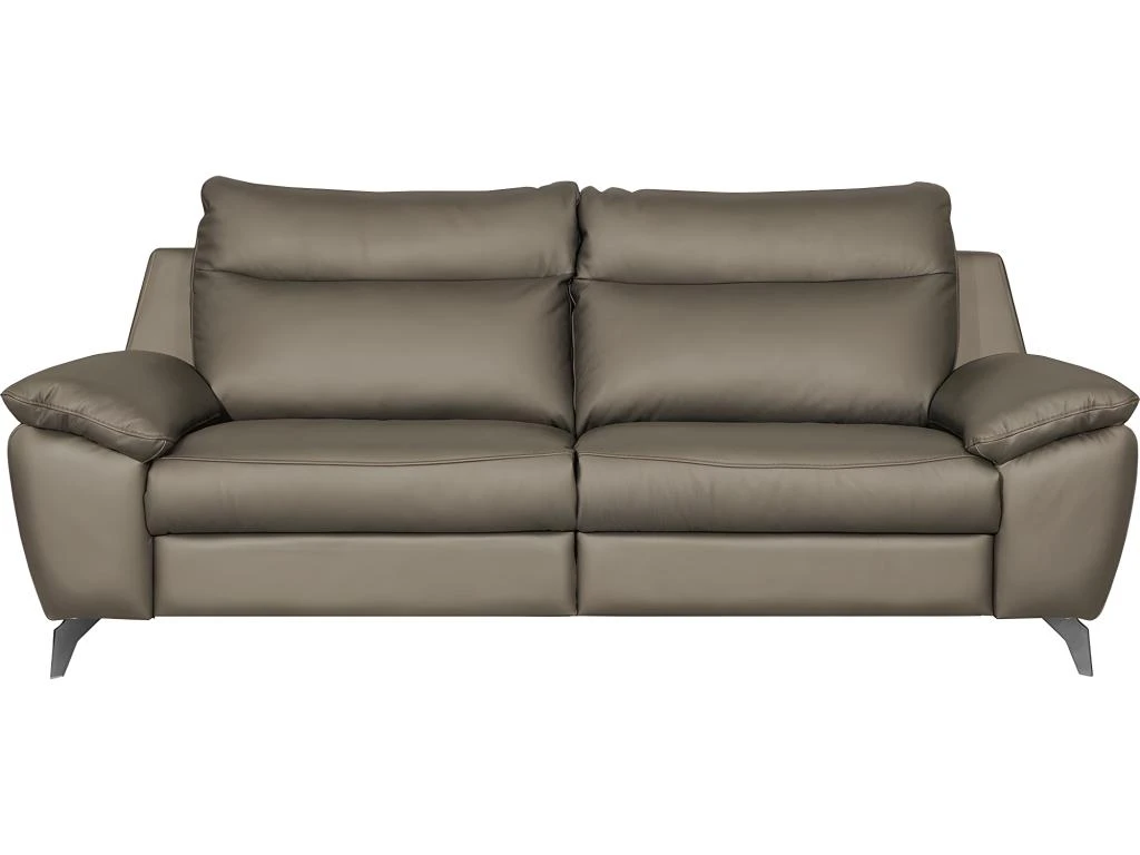 Canapé 3 Places Avec 2 Relax électriques En 100% Tout Cuir épais De Luxe Italien, PERINI, Taupe 3 Canapé 3 Places Avec 2 Relax électriques En 100% Tout Cuir épais De Luxe Italien, PERINI, Taupe – Image 3