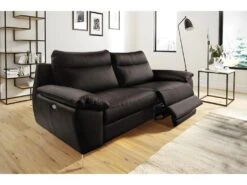 Canapé 2 Places Avec 2 Relax électriques En 100% Tout Cuir épais De Luxe Italien, PERINI, Chocolat