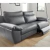 Canapé 2 Places Avec 2 Relax électriques En 100% Tout Cuir épais De Luxe Italien, PERINI, Gris