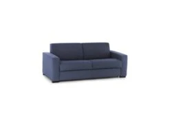 Canapé Dababo, Canapé 2 Places, 100% Made In Italy, Canapé De Salon à Ouverture Pivotante, En Tissu Matelassé, Avec Accoudoirs Fins, Cm 160x95h90, Bleu