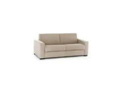 Canapé Dababo, Canapé 2 Places, 100% Made In Italy, Canapé De Salon à Ouverture Pivotante, En Tissu Matelassé, Avec Accoudoirs Fins, Cm 160x95h90, Beige