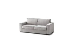 Canapé Daabiz, Canapé 3 Places, 100% Made In Italy, Canapé De Salon à Ouverture Pivotante, En Tissu Matelassé, Avec Accoudoirs Standards, Cm 220x95h90, Gris