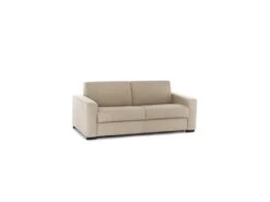 Canapé Dabaidy, Canapé 3 Places, 100% Made In Italy, Canapé De Salon à Ouverture Pivotante, En Tissu Matelassé, Avec Accoudoirs Standards, Cm 220x95h90, Beige
