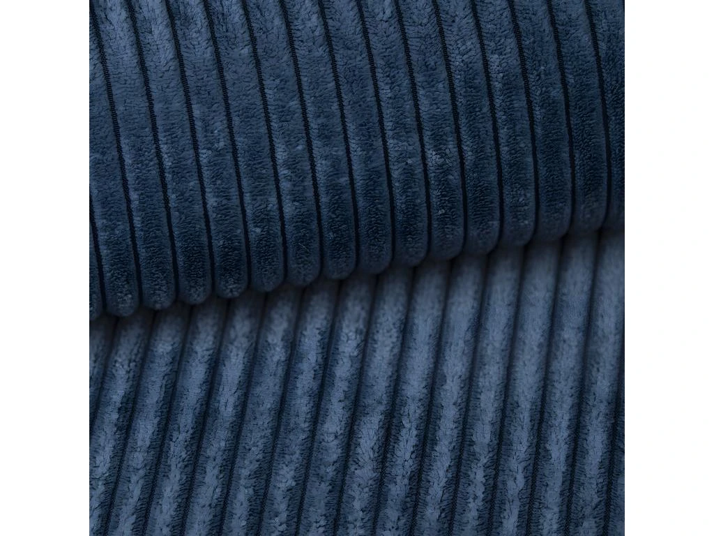 Canapé D'angle Réversible Et Convertible 3 Places Avec Coffre Robin Velours Côtelé Bleu 5 Canapé D'angle Réversible Et Convertible 3 Places Avec Coffre Robin Velours Côtelé Bleu – Image 5