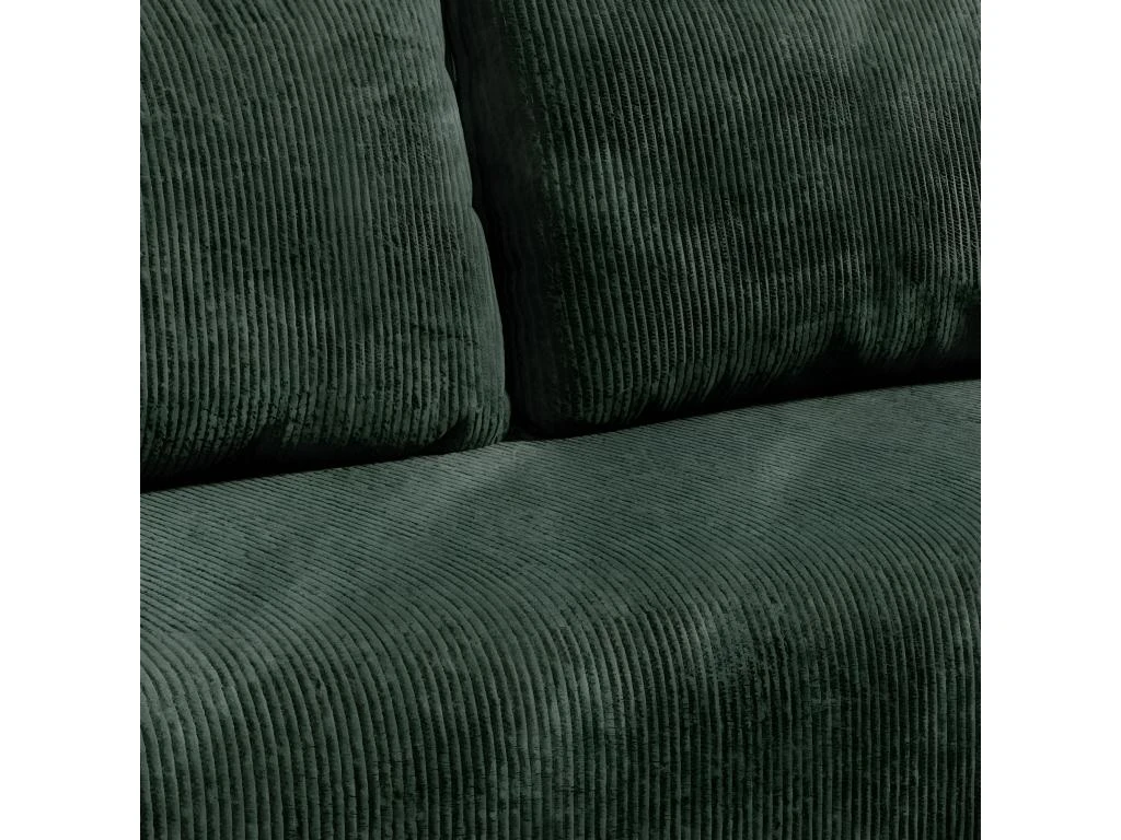 Canapé D'angle Réversible Et Convertible 3 Places Avec Coffre Robin Velours Côtelé Vert Sapin 3 Canapé D'angle Réversible Et Convertible 3 Places Avec Coffre Robin Velours Côtelé Vert Sapin – Image 3