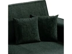 Canapé D'angle Réversible Et Convertible 3 Places Avec Coffre Isaac Mini Velours Côtelé Vert Sapin -Deco.fr Soldes Boutique canape 13614287