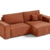 Canapé D'angle Réversible Et Convertible 3 Places Avec Coffre Isaac Mini Velours Côtelé Orange Brique 11 Canapé D'angle Réversible Et Convertible 3 Places Avec Coffre Isaac Mini Velours Côtelé Orange Brique -Deco.fr Soldes Boutique canape 13614351
