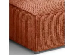 Canapé D'angle Réversible Et Convertible 3 Places Avec Coffre Isaac Mini Velours Côtelé Orange Brique -Deco.fr Soldes Boutique canape 13614355