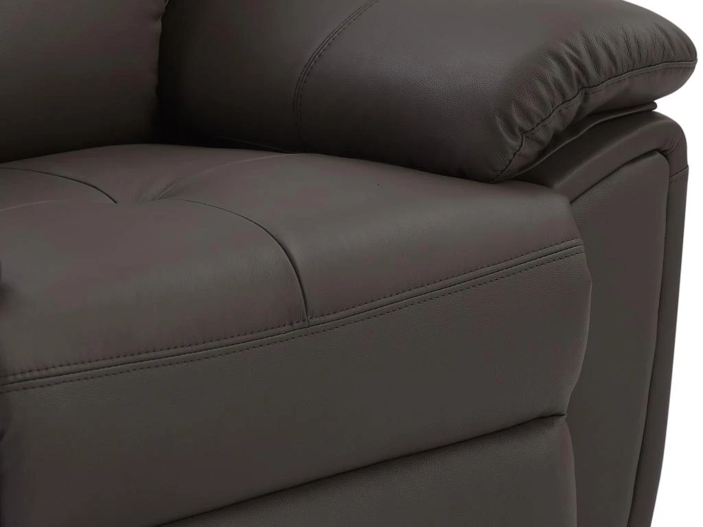 Canapé 2 Places Relax En Cuir Marron VINETA 8 Canapé 2 Places Relax En Cuir Marron VINETA – Image 8