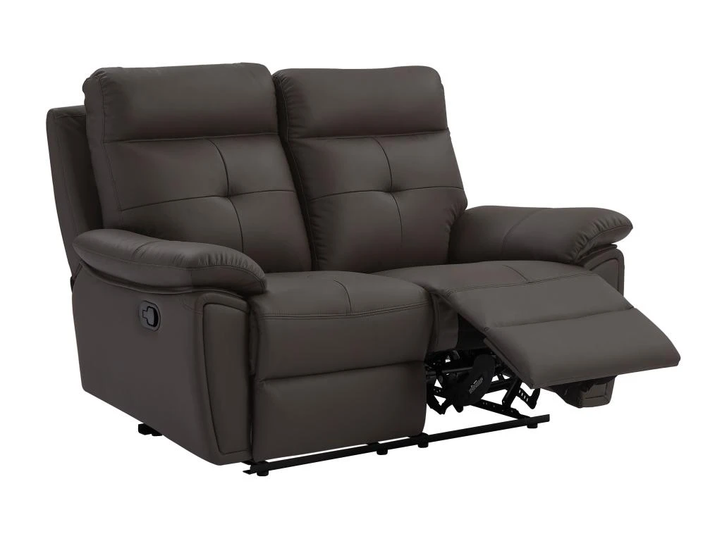 Canapé 2 Places Relax En Cuir Marron VINETA 5 Canapé 2 Places Relax En Cuir Marron VINETA – Image 5