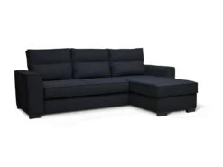 Canapé Angle Convertible Réversible 4 Places - Tissu Bleu Foncé - HEXAGONE -Deco.fr Soldes Boutique canape 13921653