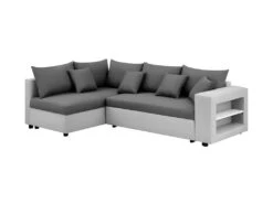 Canapé D'angle Convertible Gauche + Coffre De Rangement - Gris Foncé Et Clair - FL ASH -Deco.fr Soldes Boutique canape 13952555