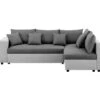 Canapé D'angle Convertible Droite + Coffre De Rangement - Gris Foncé Et Clair - FL ASH -Deco.fr Soldes Boutique canape 13952561