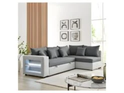 Canapé D'angle Convertible Droite + Coffre De Rangement - Gris Foncé Et Clair - FL ASH 6 Canapé D'angle Convertible Droite + Coffre De Rangement - Gris Foncé Et Clair - FL ASH -Deco.fr Soldes Boutique canape 13952563