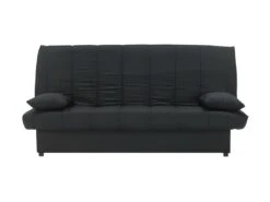Banquette Clic Clac 3 Places - Tissu Noir - Slyle Contemporain - MILA