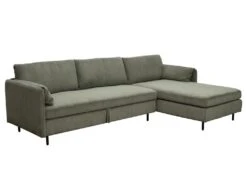 Canapé D'angle Droit Convertible En Velours Côtelé Vert Olive ALEXANDRA 5 Canapé D'angle Droit Convertible En Velours Côtelé Vert Olive ALEXANDRA -Deco.fr Soldes Boutique canape 14178357