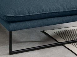 Canapé D'angle Panoramique En Tissu Bleu LESPI -Deco.fr Soldes Boutique canape 14182301