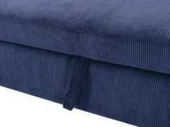 Canapé D'angle Gauche Convertible En Velours Côtelé Bleu Foncé ALEXANDRA -Deco.fr Soldes Boutique canape 14223671