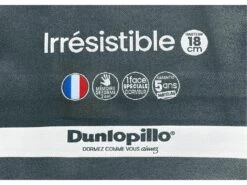 Canapé 4 Places Convertible Express En Tissu CALITO - Anthracite - Couchage Lattes Larges 160 Cm - Matelas 18 Cm Avec Mémoire De Forme DUNLOPILLO -Deco.fr Soldes Boutique canape 14290573